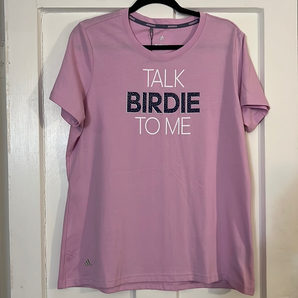 NWT • Adidas “Talk Birdie To Me” golf t-shirt